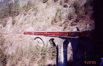 Landwasser Viaduct. Photo by Lisette Keating April, 2005